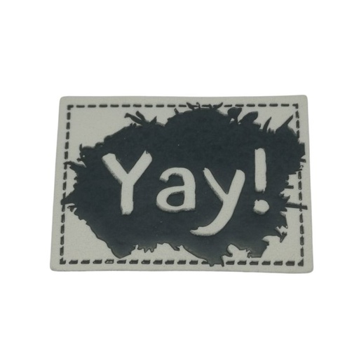 [629 3404 000] "YAY!" Kunstleder Label 4 x 3cm